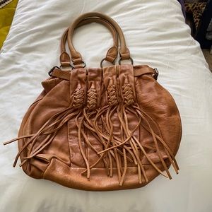 Leather shoulder bag